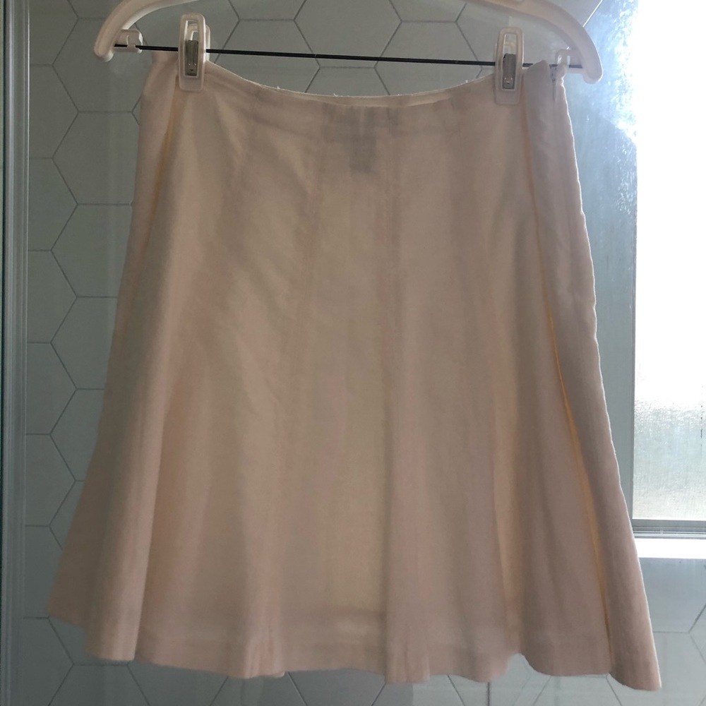 White Linen Mini Skirt White House Black Market